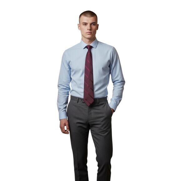Tommy Hilfiger Other - Tommy Hilfiger Men's Tie Burgundy Stripe 100% Italian Silk Classic